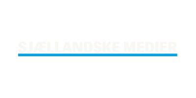 Logo Sjællandske Medier i hvid